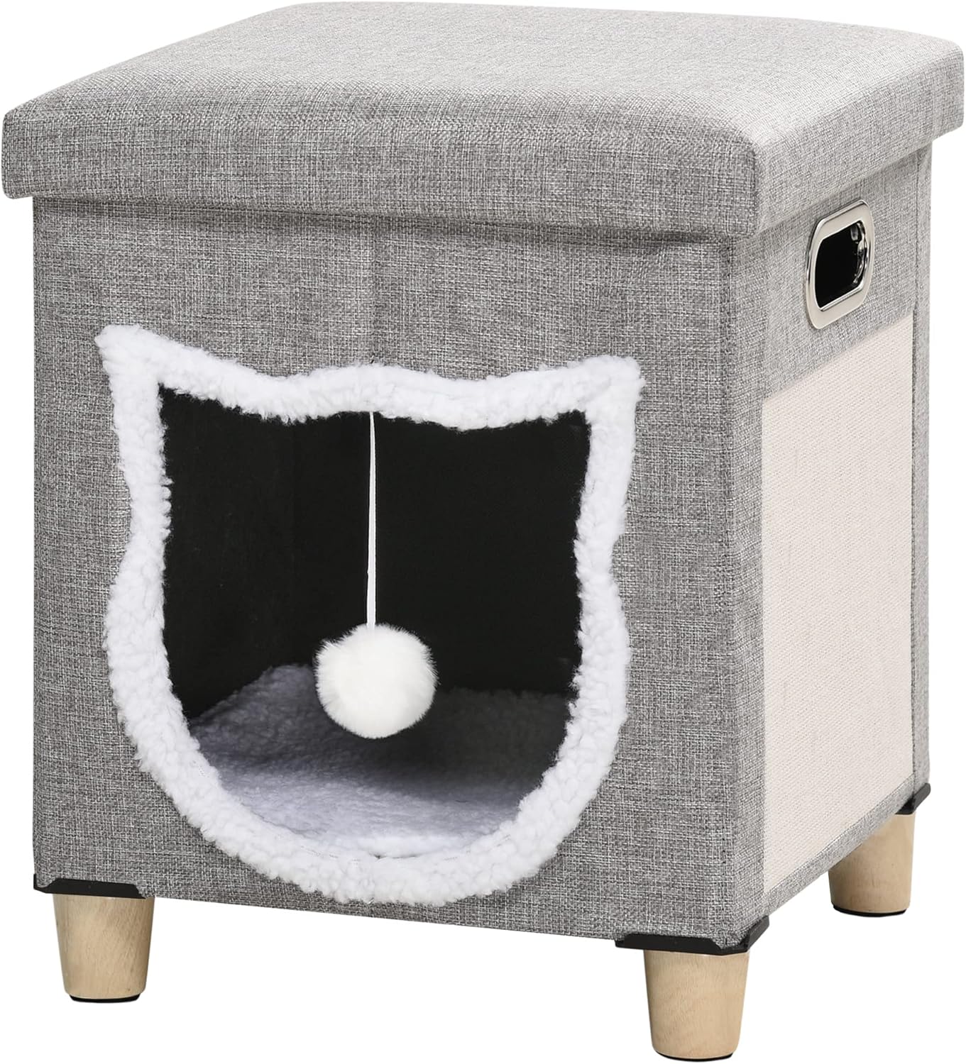 Casita para gatos interior PawHut cama cueva 2 en 1